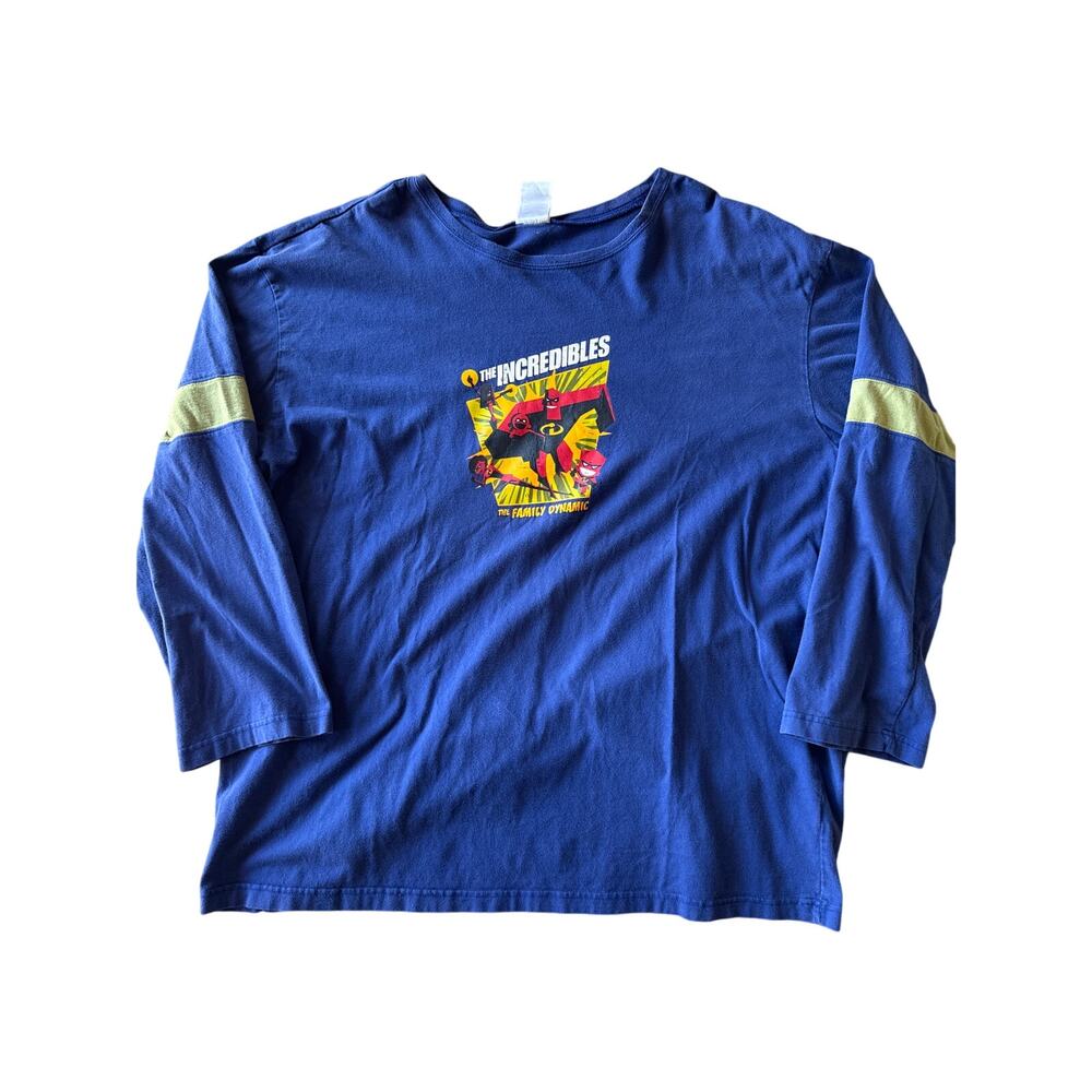 Disney Store The Incredibles 3/4 Sleeve XXL Blue Shirt